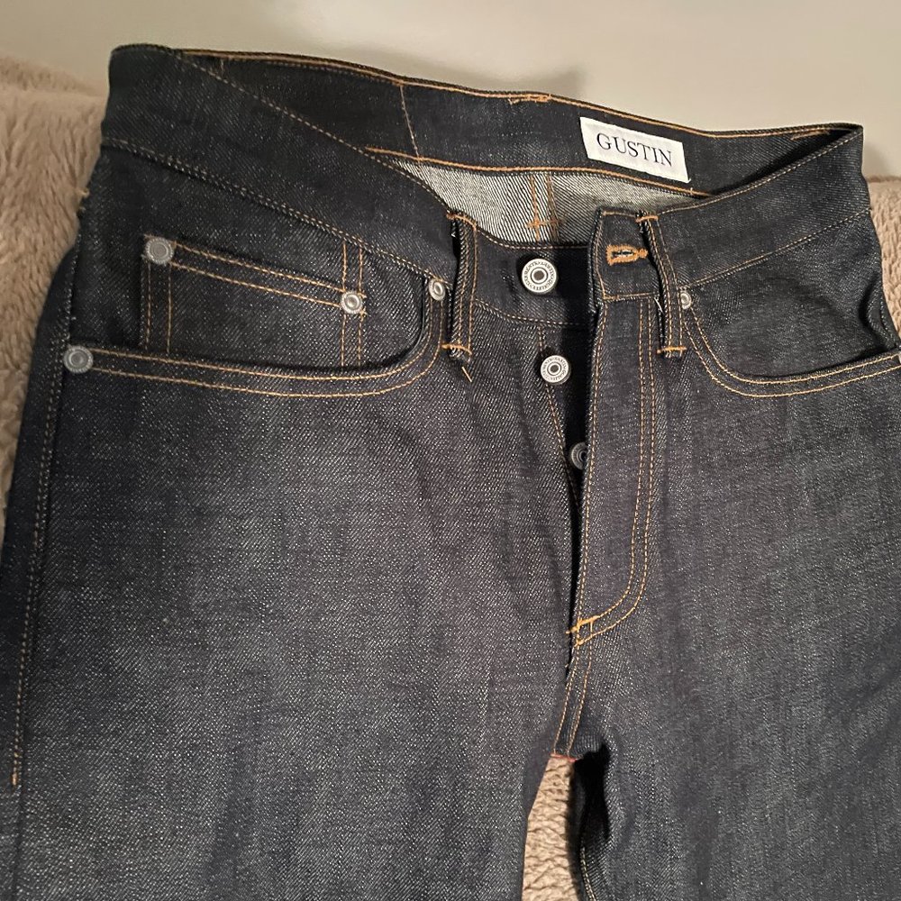 Gustin California Slim Raw denim jeans, never worn